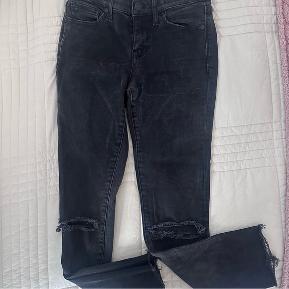 Madewell Black Distressed Black Wash Jeans 25” - Picture 9 of 10